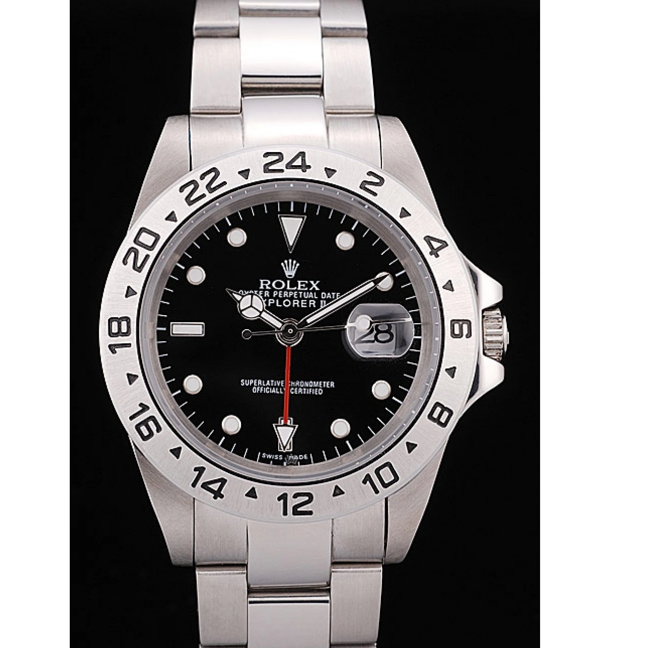 Aaa replica watch Dial Bezel Rolex Explorer Stainless Black Steel 0822